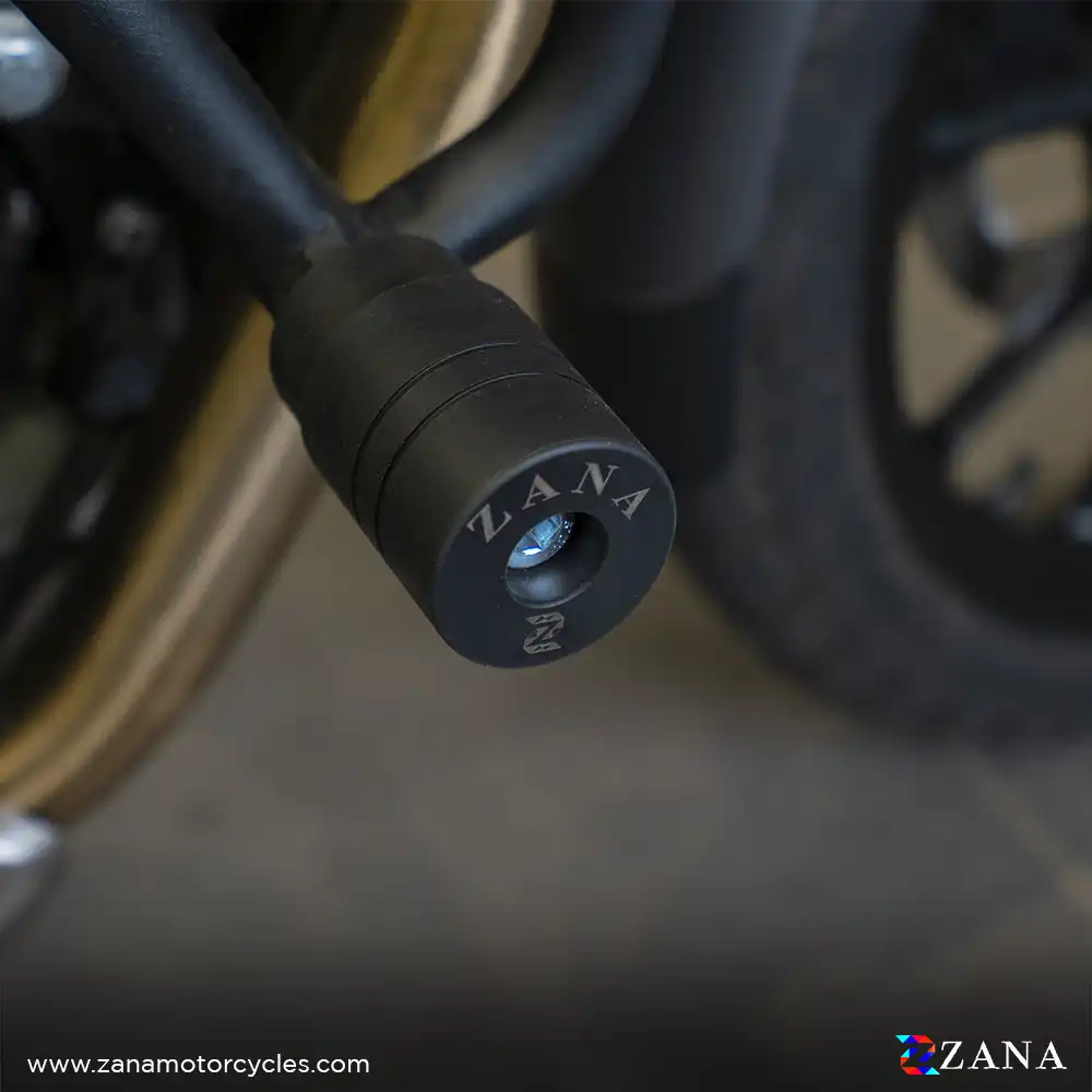 Product image of Zana Crash Guard with Sliders for Triumph Scrambler 400 X & Speed 400 – Black