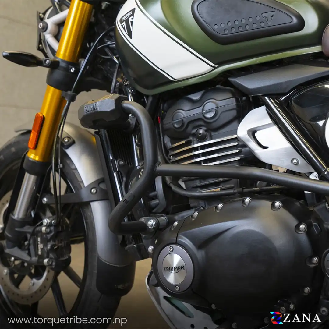 Product image of Crash Guard With Puck Slider Black For Triumph Scrambler 400 X