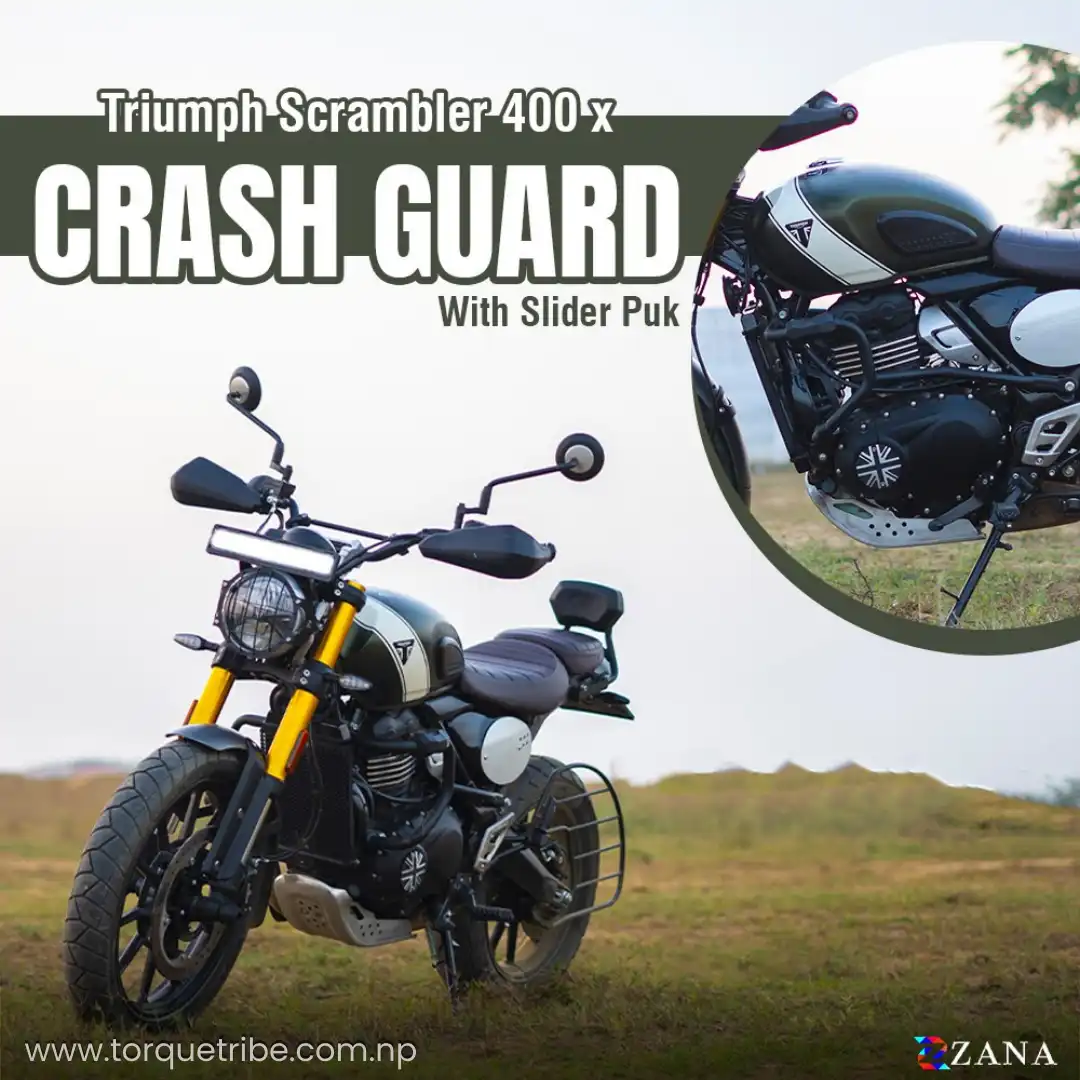 Product image of Crash Guard With Puck Slider Black For Triumph Scrambler 400 X