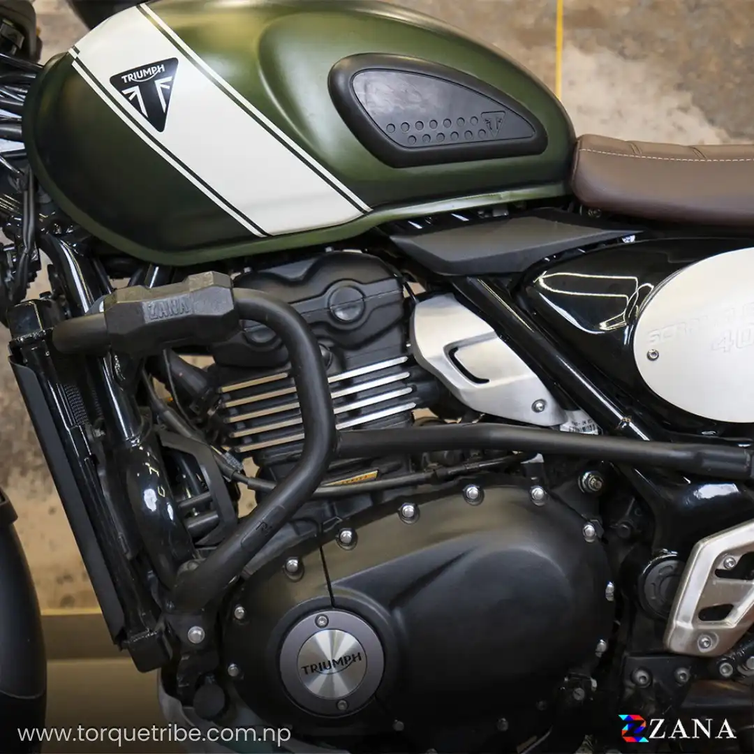 Product image of Crash Guard With Puck Slider Black For Triumph Scrambler 400 X