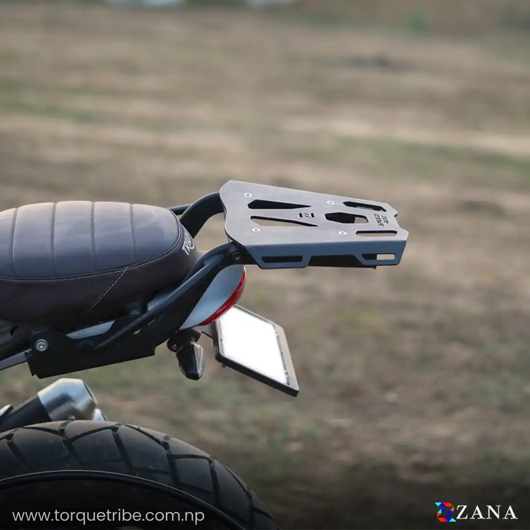 Product image of Top Rack With Steel Plate Black For Triumph Scrambler & Speed 400