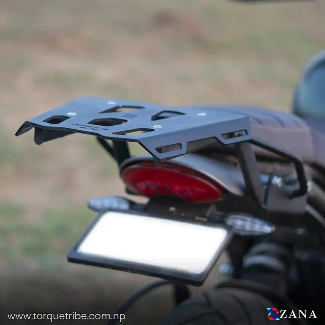 Product image of Top Rack With Steel Plate Black For Triumph Scrambler & Speed 400