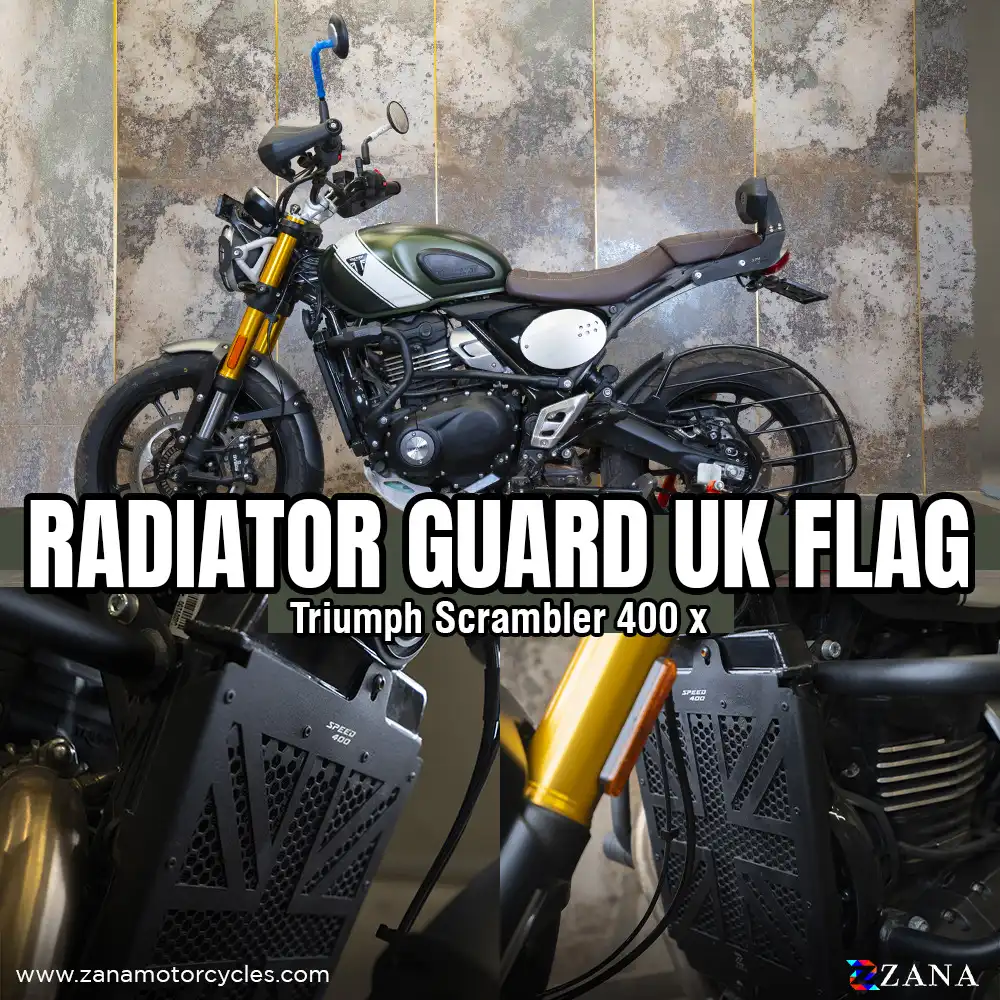 Product image of Radiator Guard UK Flag Black For Triumph Scrambler 400 X