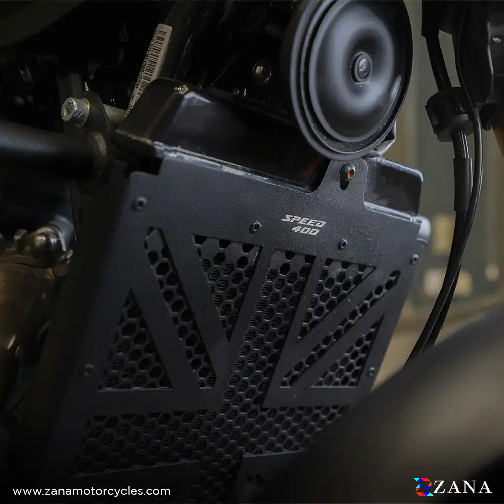 Product image of Radiator Guard UK Flag Black For Triumph Scrambler 400 X