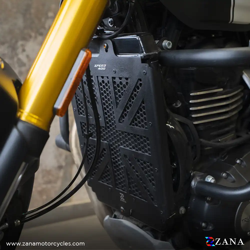 Product image of Radiator Guard UK Flag Black For Triumph Scrambler 400 X