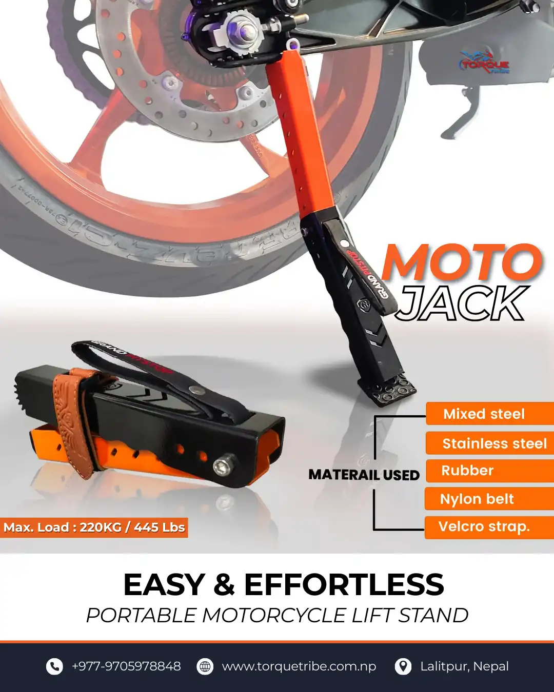 Product image of Grand PitStop Universal Moto Jack | Bike Weight Up to 220KG