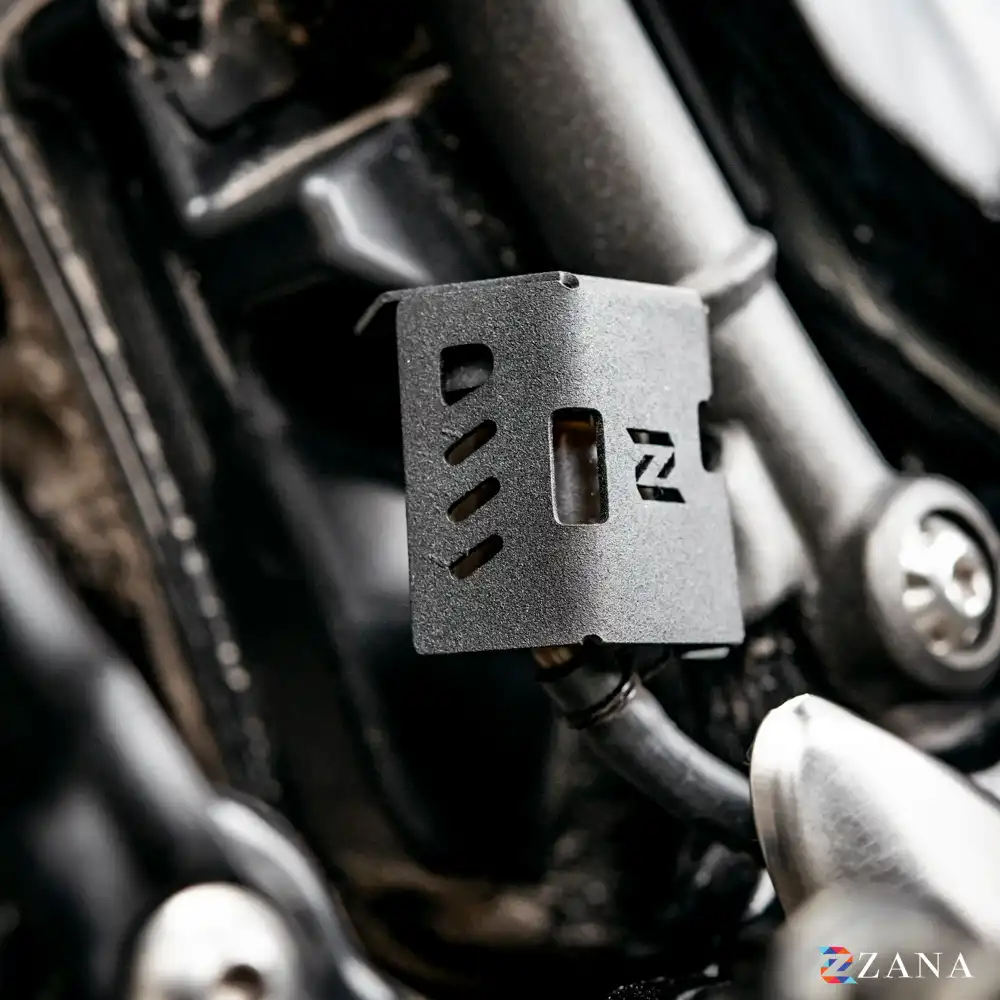 Product image of Rear Oil Reservoir Hex Cover for Triumph Scrambler 400 X & Speed 400 –Balck
