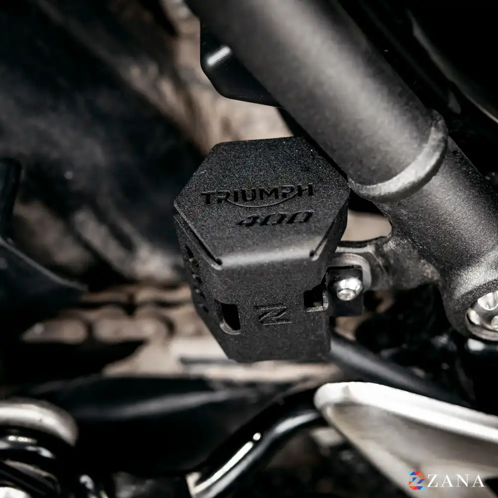 Product image of Rear Oil Reservoir Hex Cover for Triumph Scrambler 400 X & Speed 400 –Balck