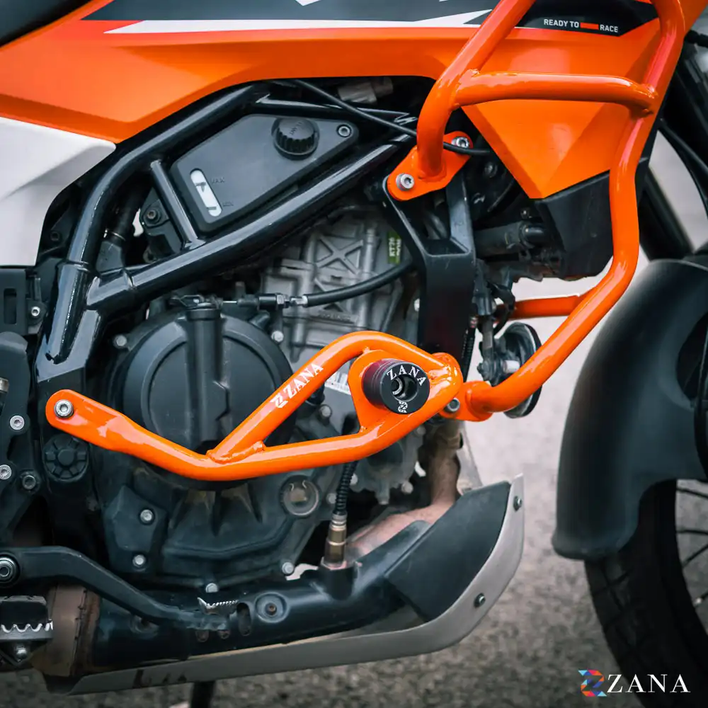 Product image of Zana Touring Crash Bars for 2025 KTM ADV 250/390 & Enduro 390 – KTM Orange