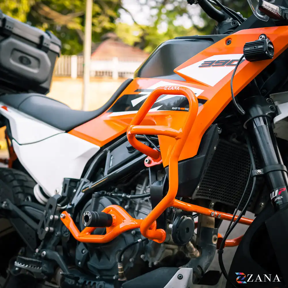 Product image of Zana Touring Crash Bars for 2025 KTM ADV 250/390 & Enduro 390 – KTM Orange