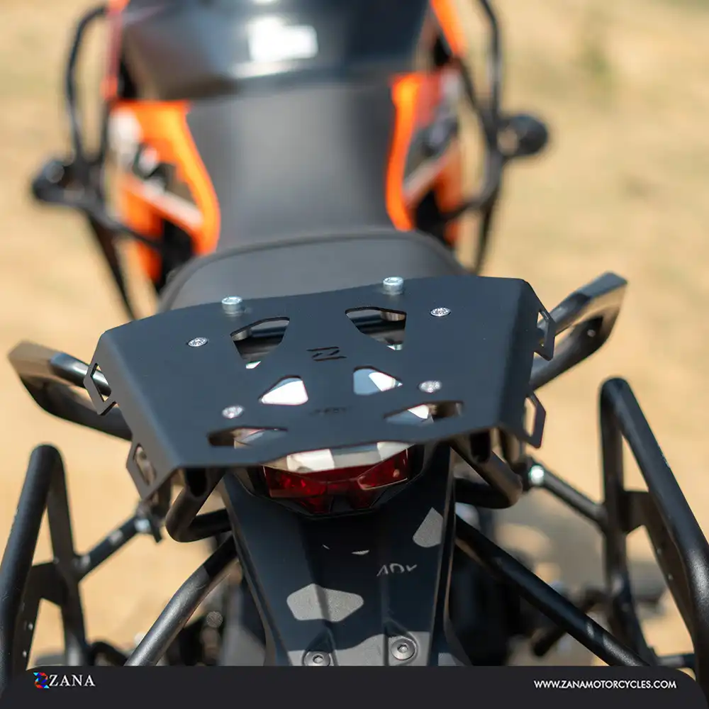Product image of ZANA Top Rack with MS Plate for KTM ADV 250/390 2025 – Black