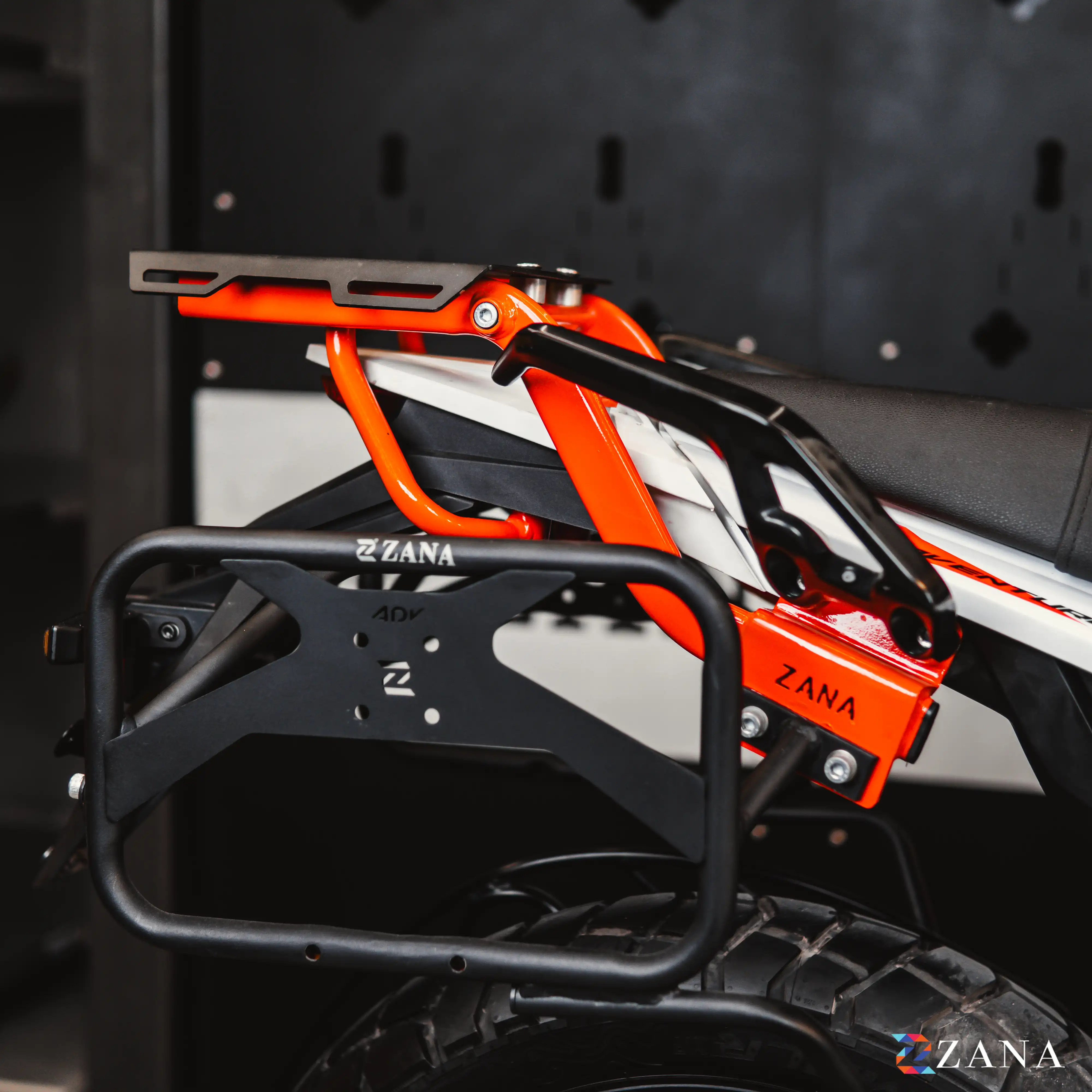 Product image of Zana Top Rack with MS Plate for KTM Adventure 250, 390 & Enduro 390 (2025) – KTM Orange Edition