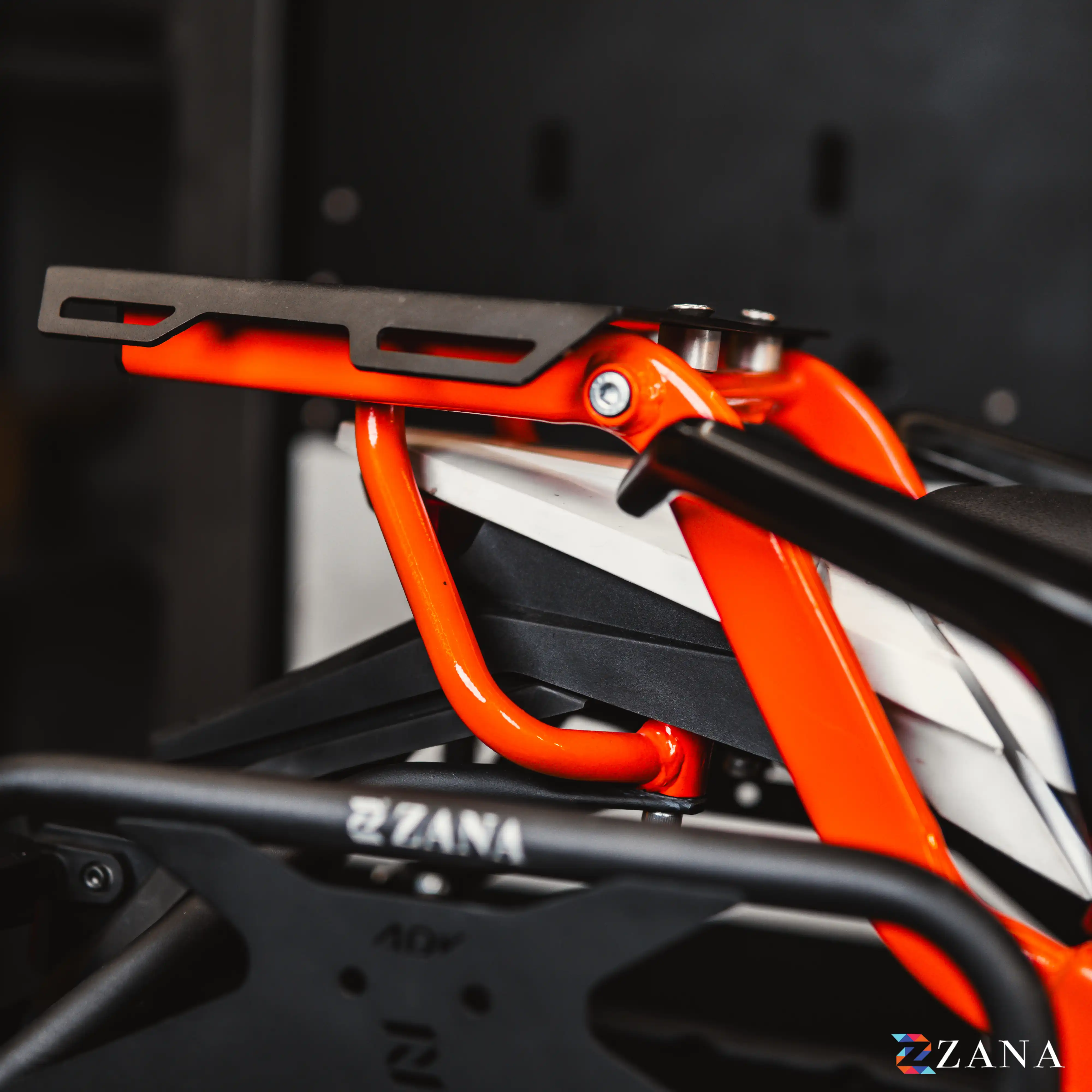 Product image of Zana Top Rack with MS Plate for KTM Adventure 250, 390 & Enduro 390 (2025) – KTM Orange Edition