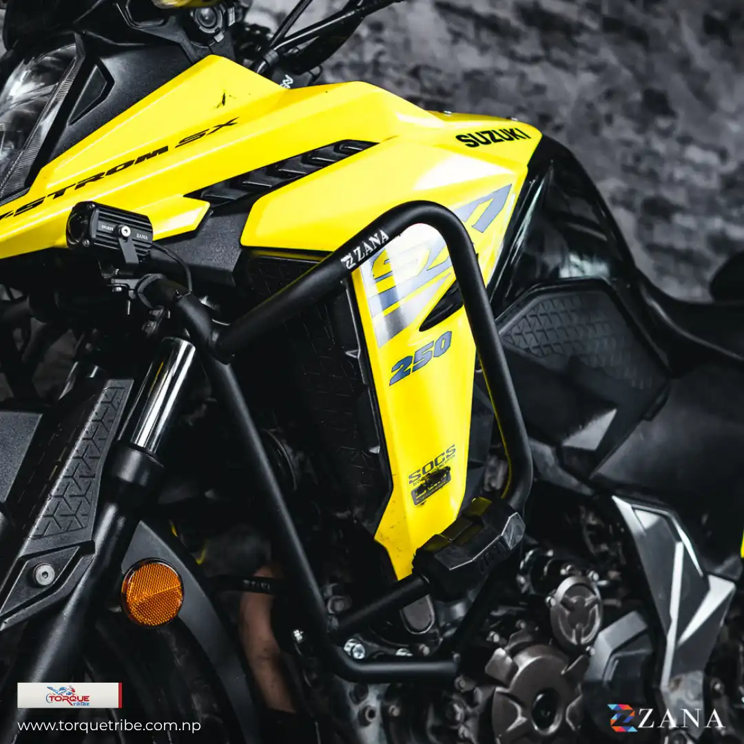 Product image of ZANA Crash Guard with Slider Puck for Suzuki V-Strom 250 – Black