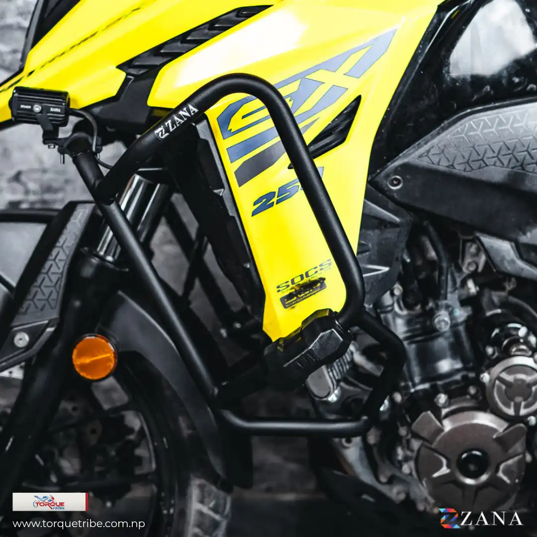 Product image of ZANA Crash Guard with Slider Puck for Suzuki V-Strom 250 – Black