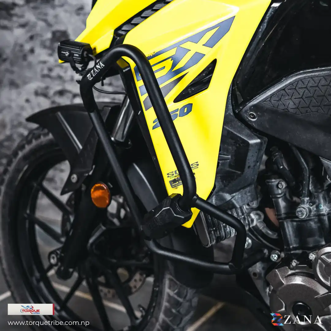 Product image of ZANA Crash Guard with Slider Puck for Suzuki V-Strom 250 – Black