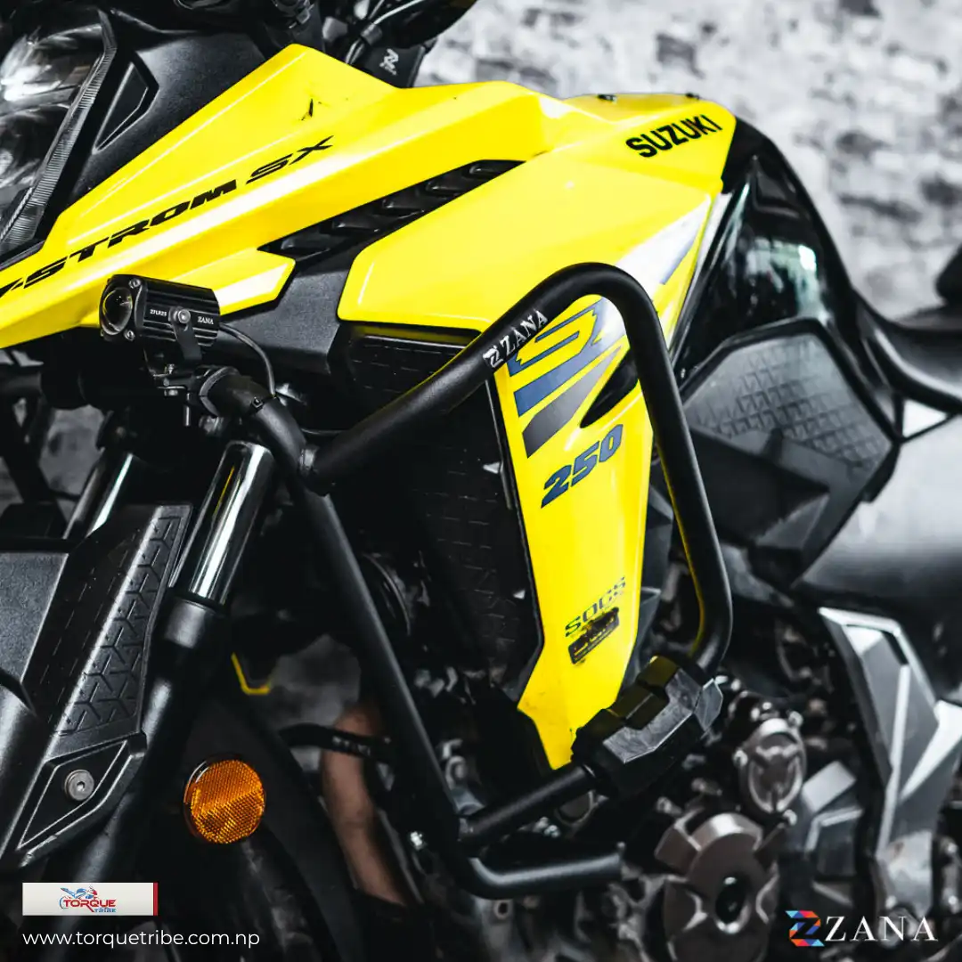 Product image of ZANA Crash Guard with Slider Puck for Suzuki V-Strom 250 – Black