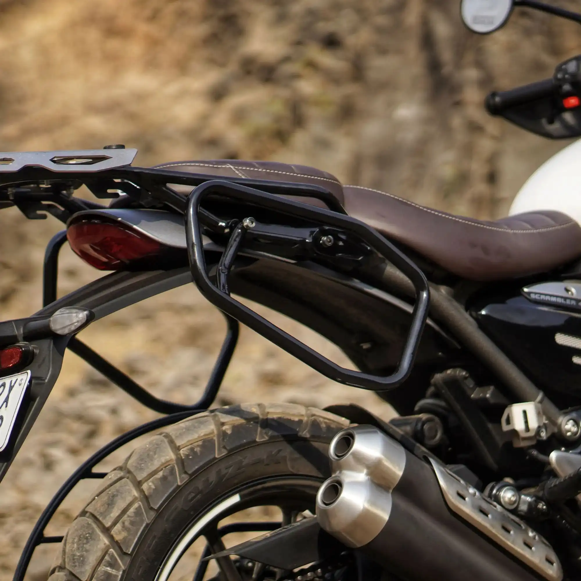 Product image of AutoEngina Saddle Stay for Triumph Scrambler 400X & Speed 400 – Black