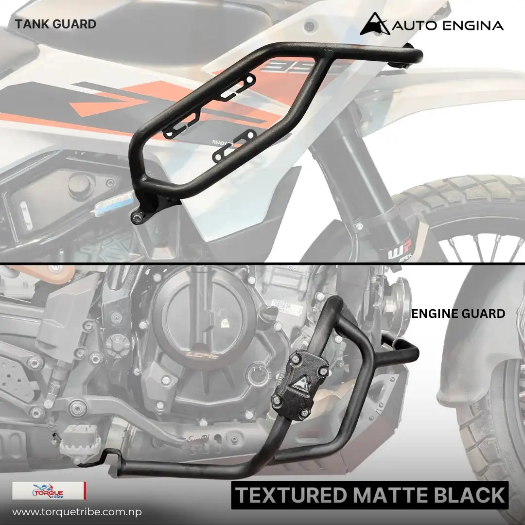 Product image of AutoEngina Crash Guard for KTM Adventure 250 & 390  2025 – Textured Matte Black