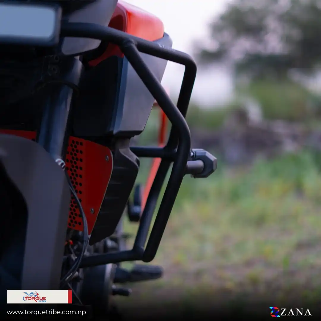 Product image of ZANA Crash Guard with Slider for KTM 250 ADV & KTM 390 ADV – Texture Matt Black