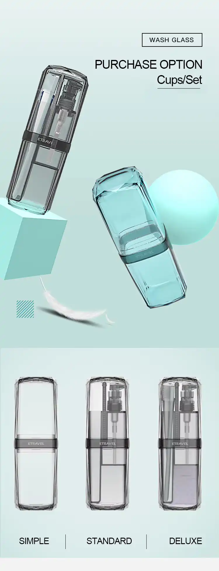 Product image of Etravel Transparent Travel Kit 7 in 1