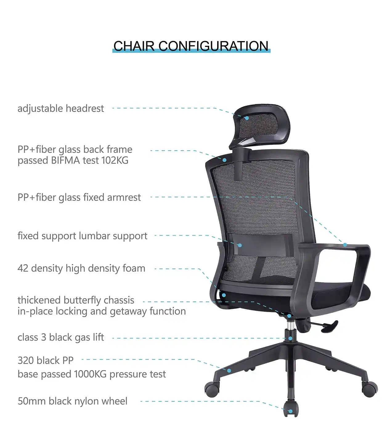 Product image of 504 Office Chair with Headrest