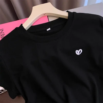Heart Embroidery Tee
