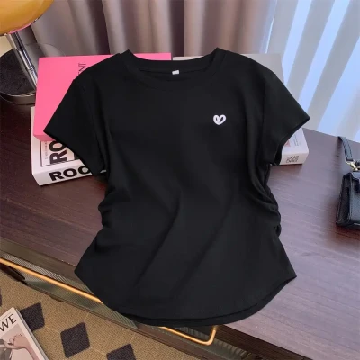 Heart Embroidery Tee