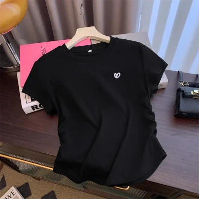 Heart Embroidery Tee