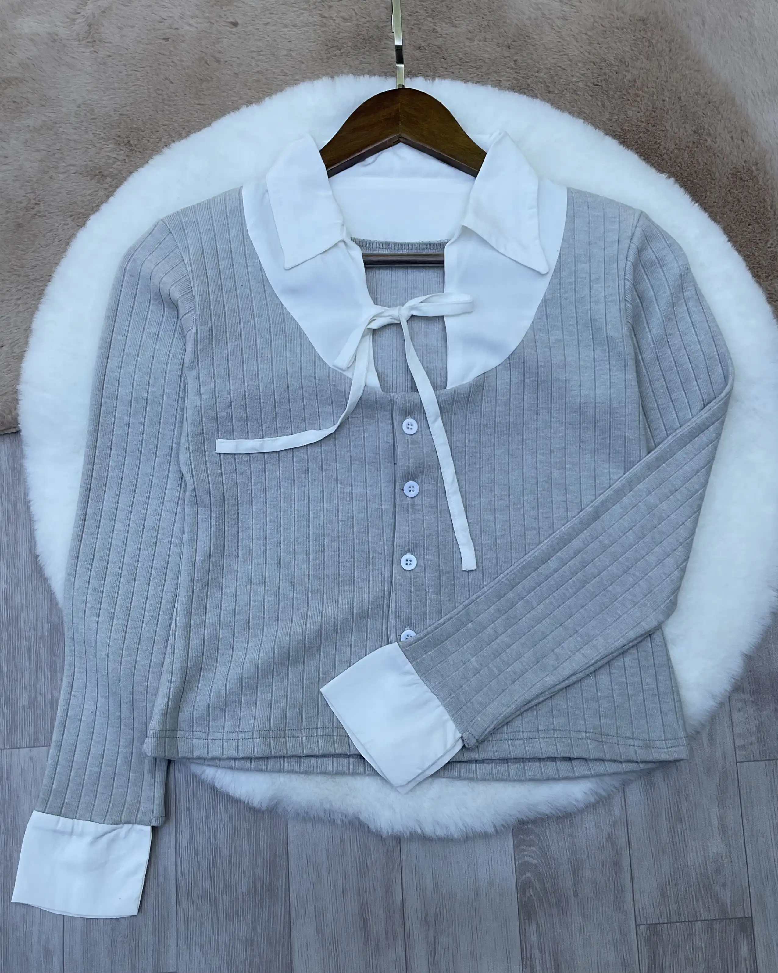 Product image of Classic Drop Needle Collar Cardigan