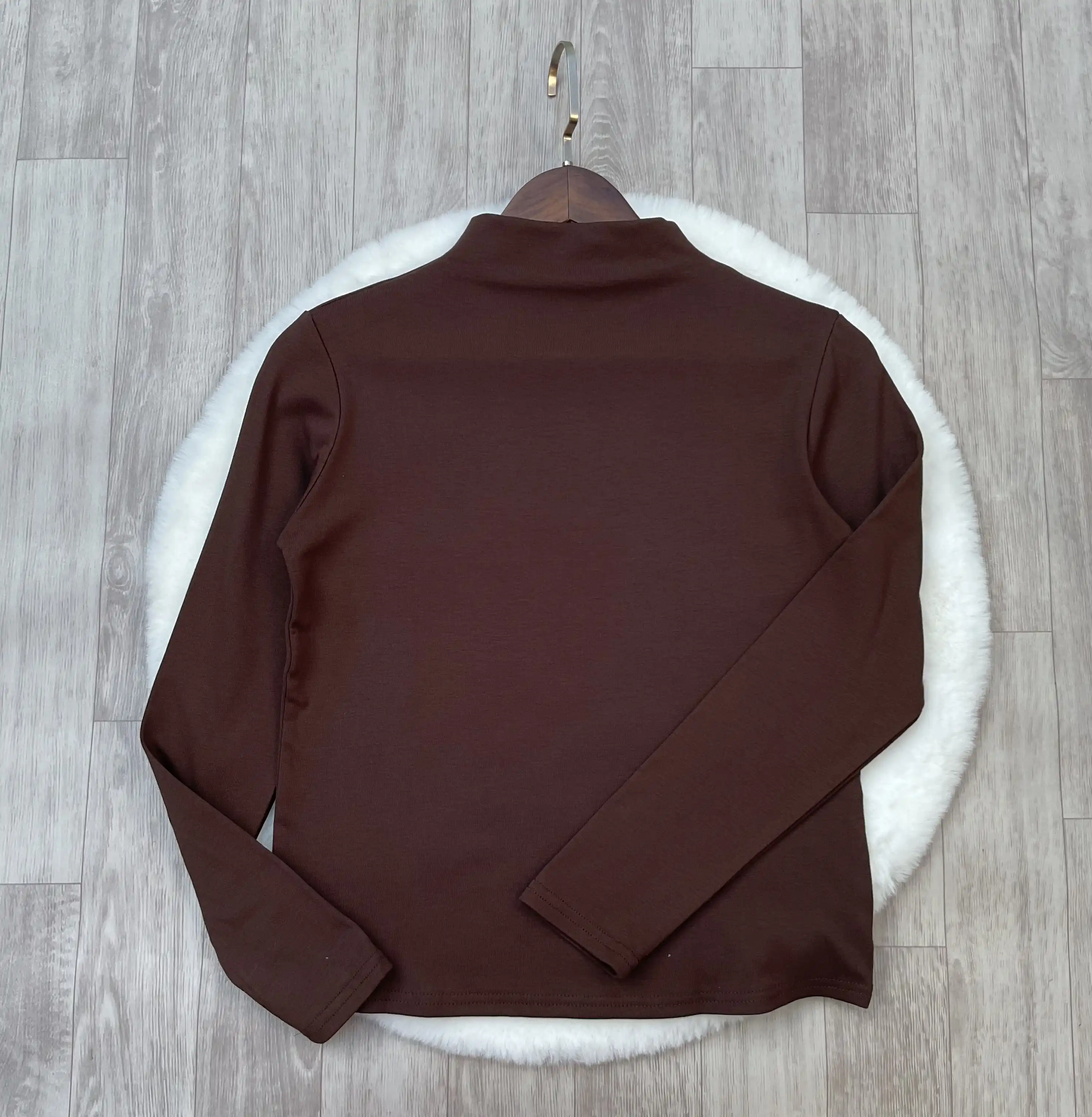 Product image of Brushed Fleece Mock Neck Top