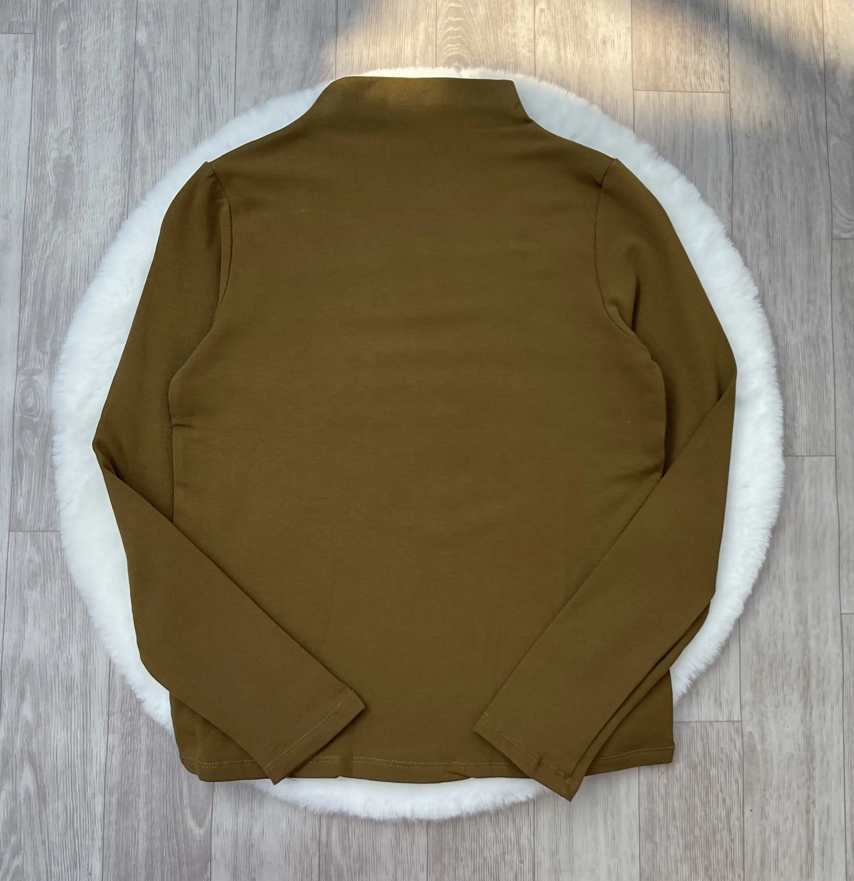 Product image of Brushed Fleece Mock Neck Top