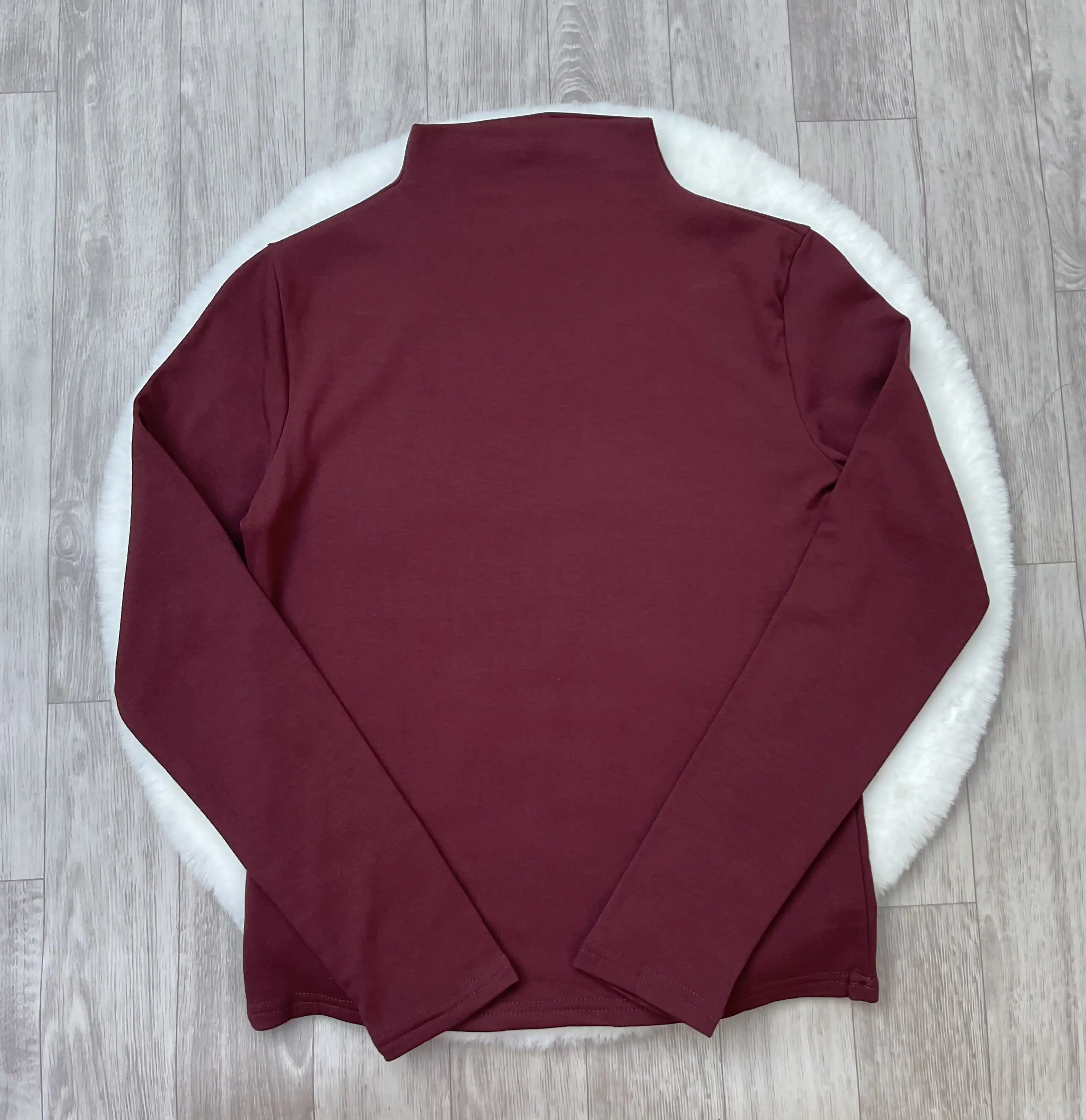 Product image of Brushed Fleece Mock Neck Top