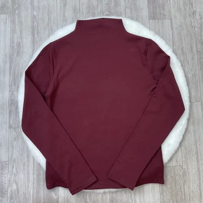 Brushed Fleece Mock Neck Top