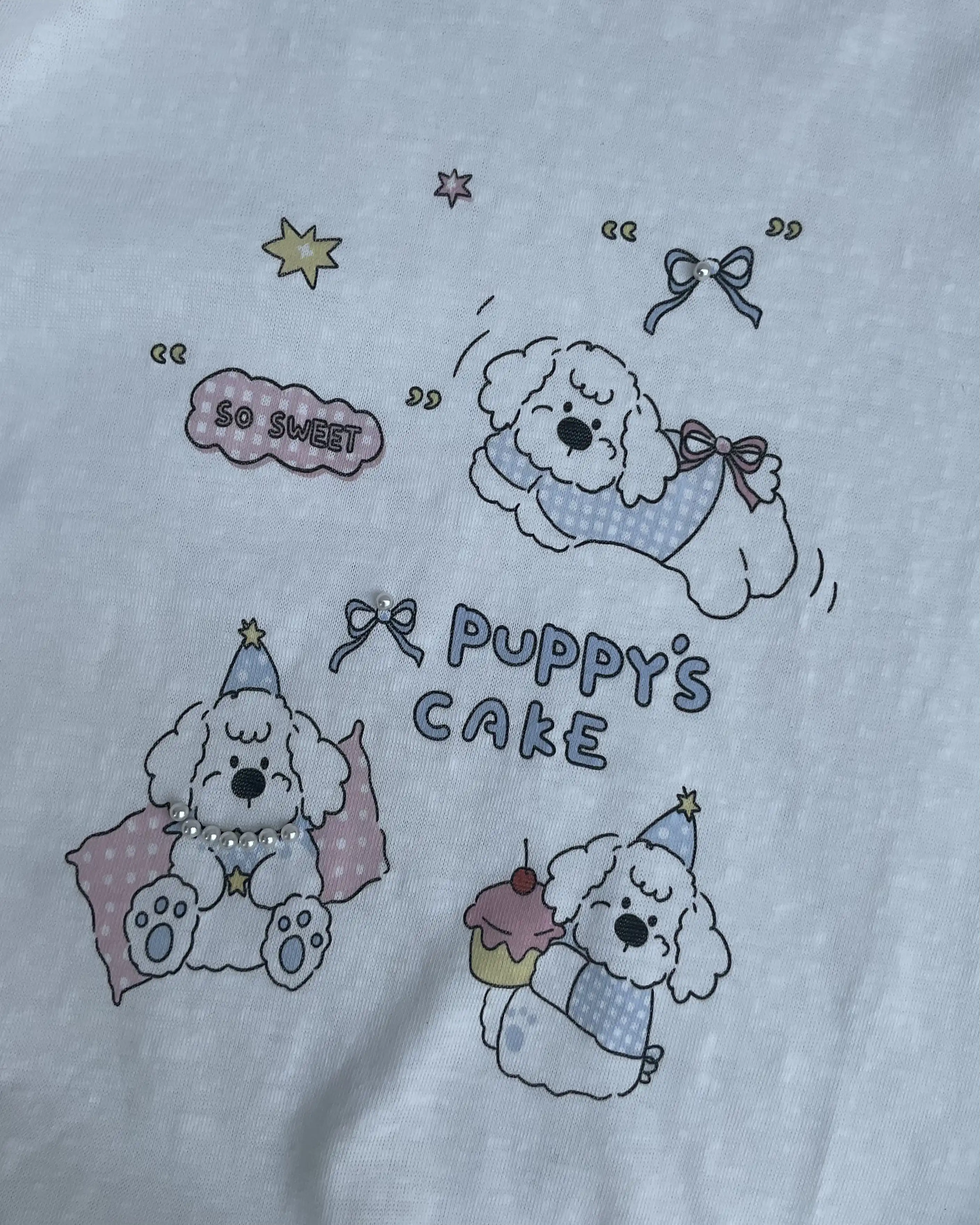 Product image of Tencel Breeze Full Sleeve Tee - Puppy's Cake & Pearl