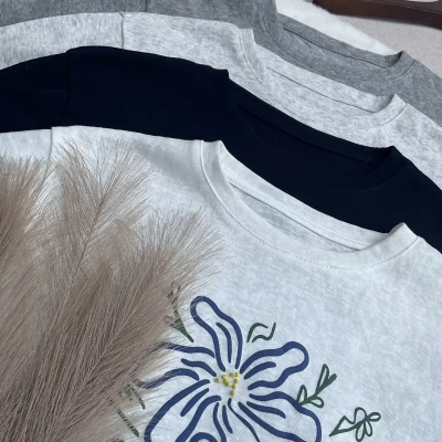 Tencel Breeze Patchwork Lace-Edge Tee