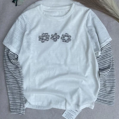 Tencel Breeze Triple Daisy Layered Double Sleeve Tee