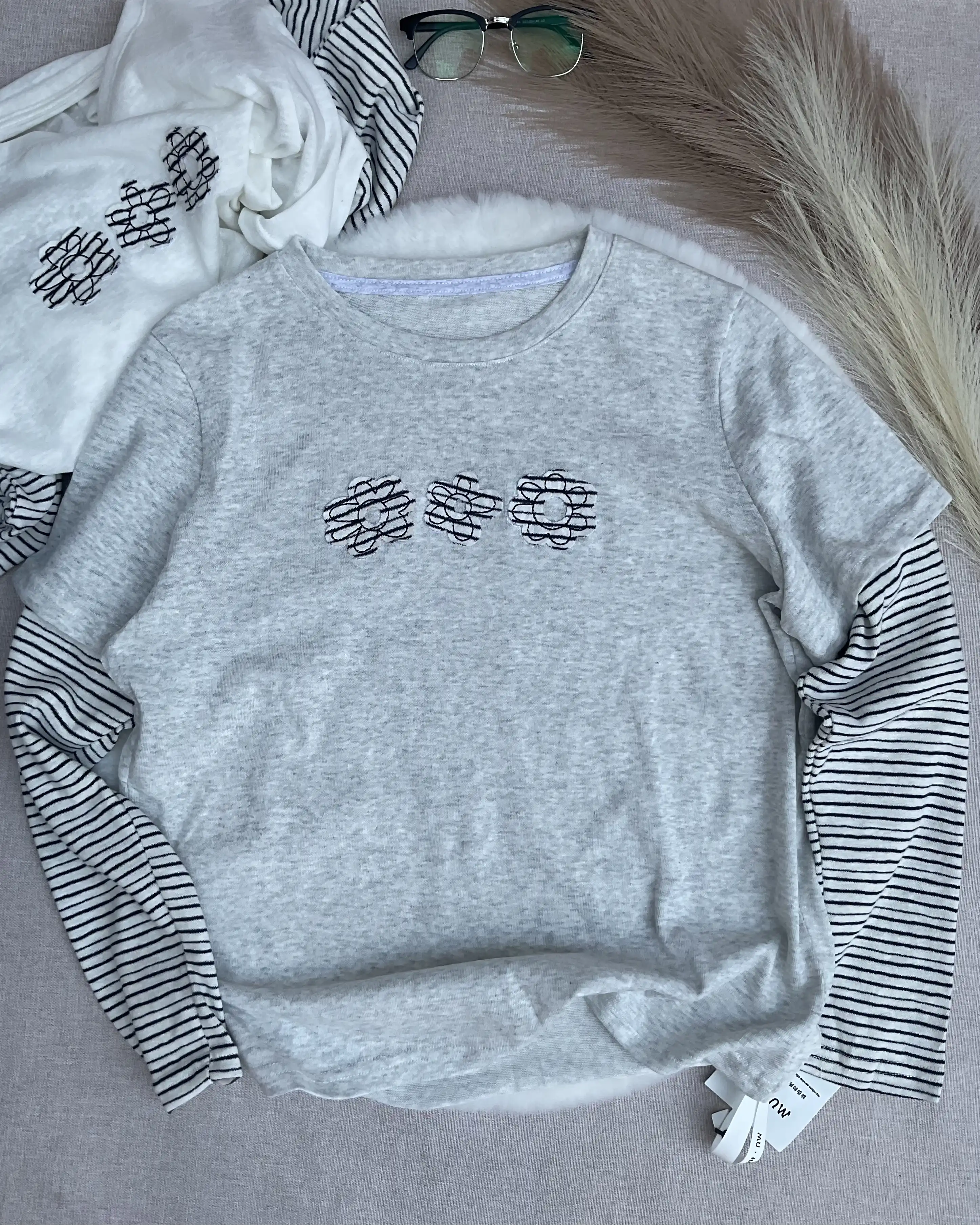 Product image of Tencel Breeze Triple Daisy Layered Double Sleeve Tee