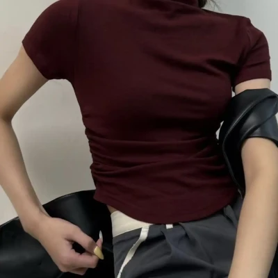 Sculpt Fitted Mock Neck Tee