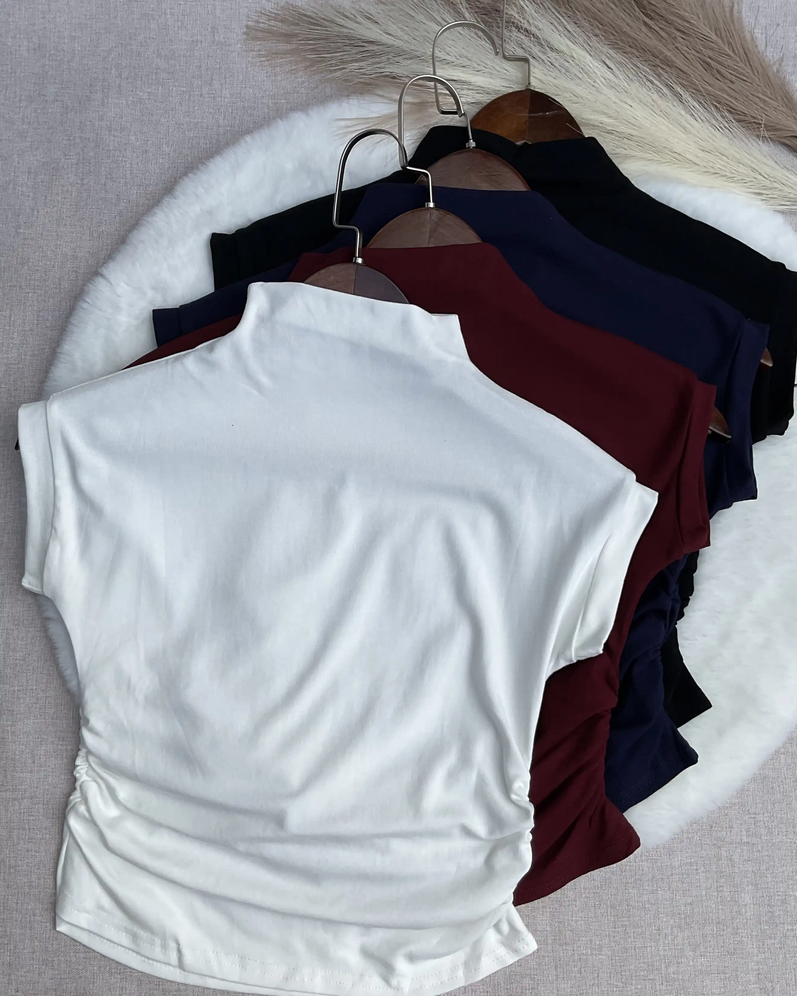 Product image of Sculpt Fitted Mock Neck Tee