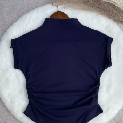Sculpt Fitted Mock Neck Tee