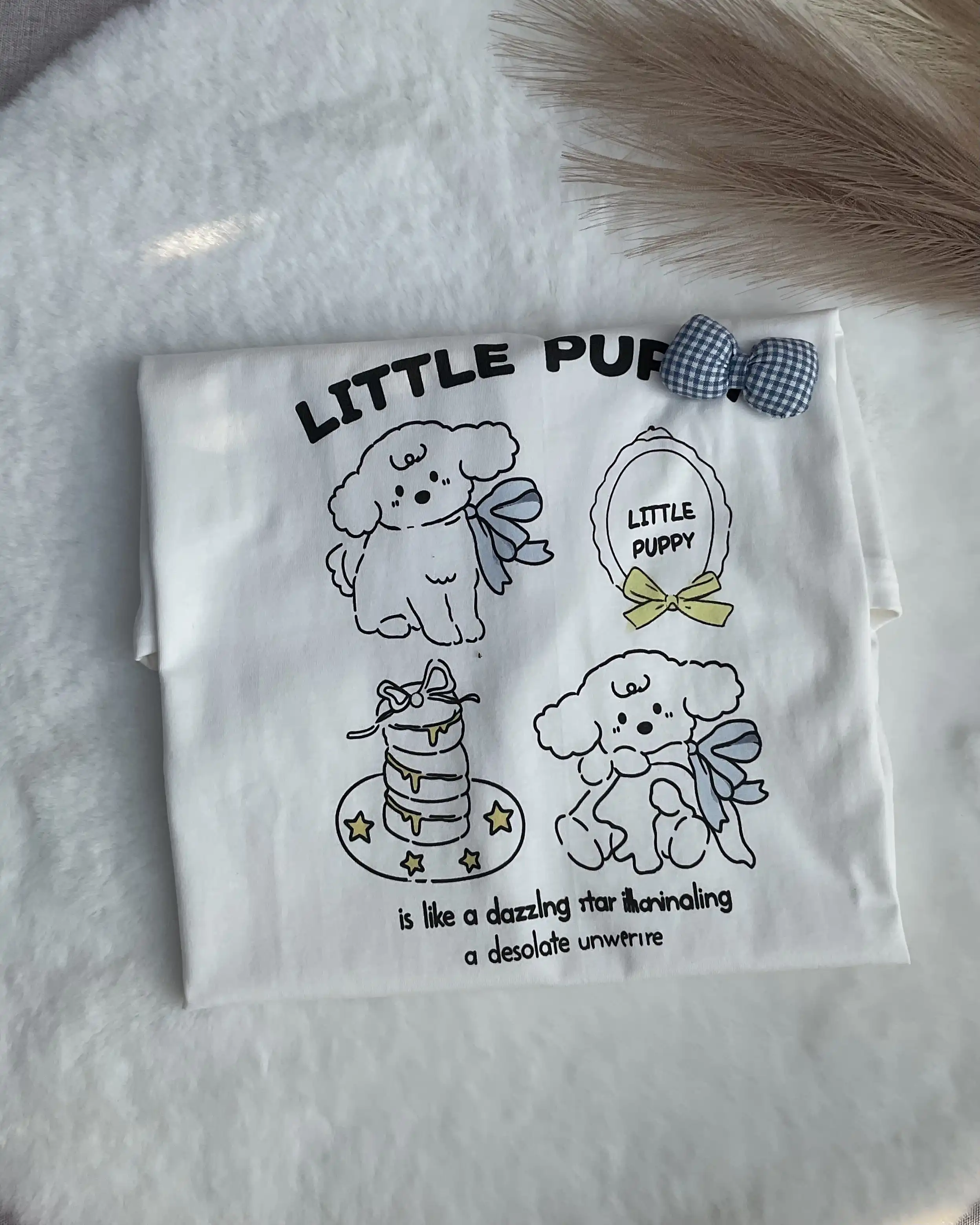 Product image of The "Little Puppy" 3D Bow Oversized Tee
