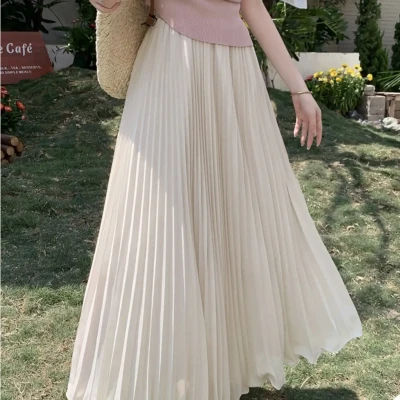 Ethereal Flow Chiffon Pleated M...