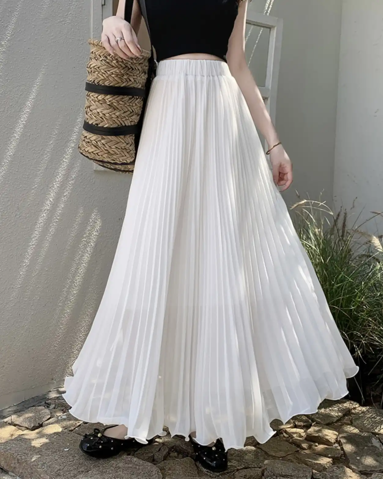 Product image of Ethereal Flow Chiffon Pleated Maxi