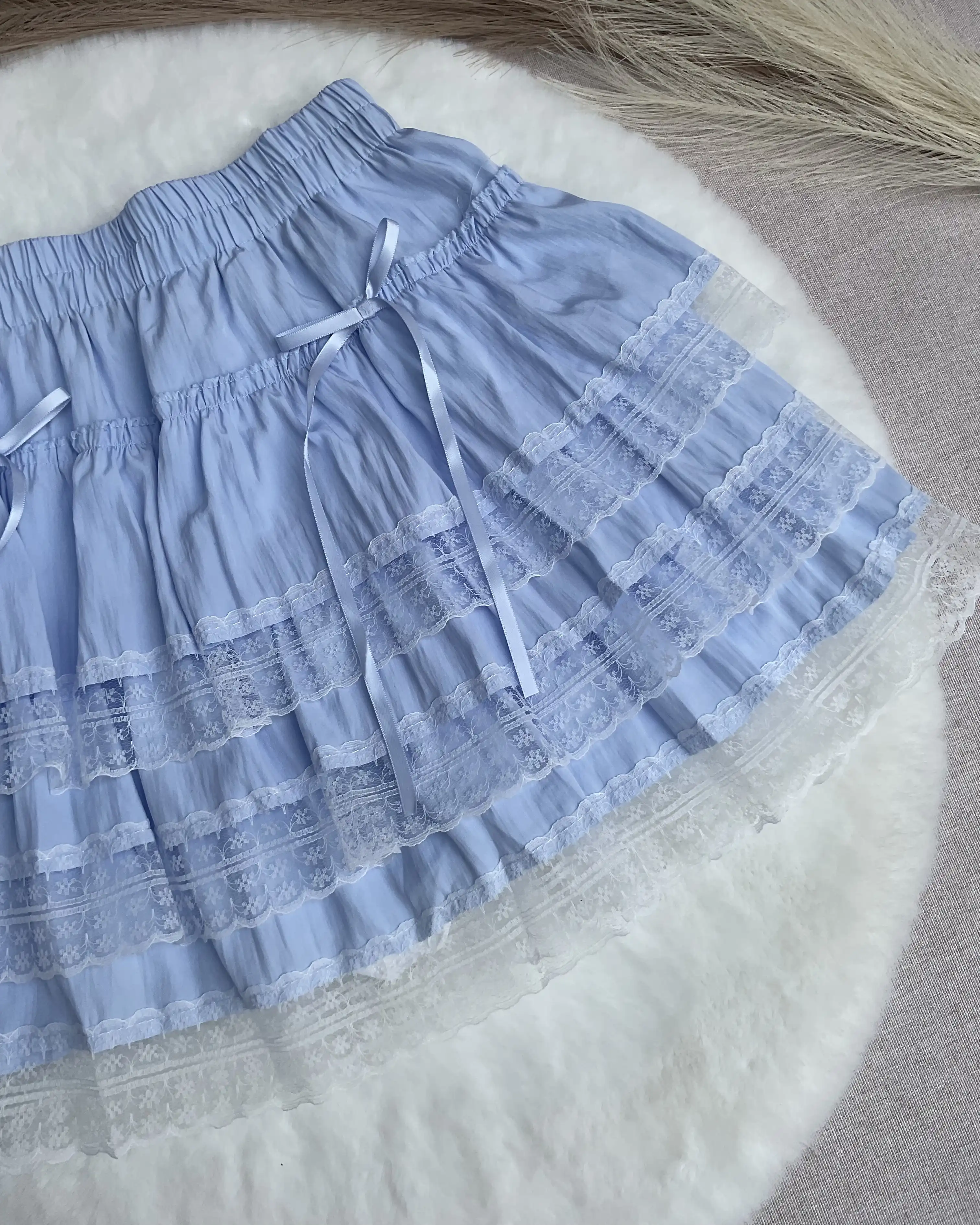 Product image of The "Odette" Lace Tiered Ribbon Mini