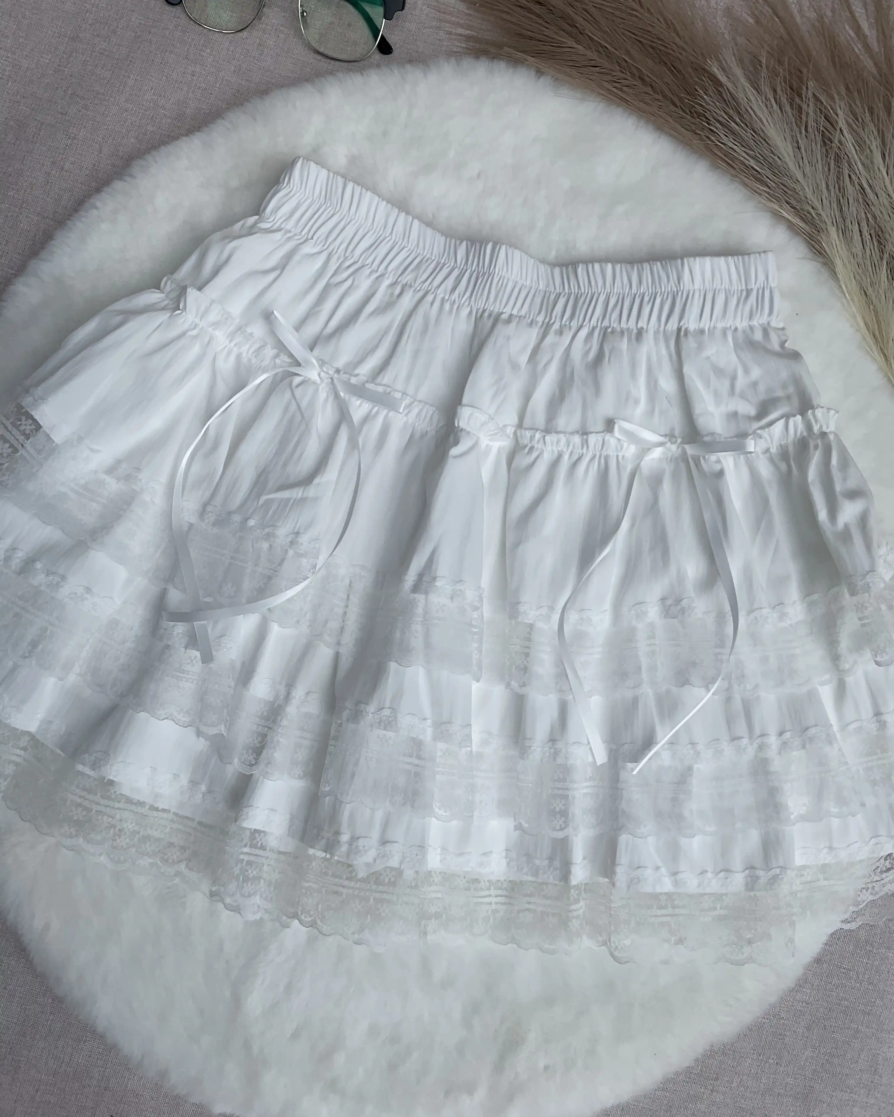 Product image of The "Odette" Lace Tiered Ribbon Mini
