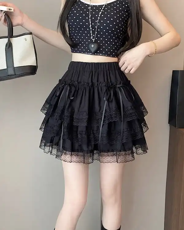 Product image of The "Odette" Lace Tiered Ribbon Mini