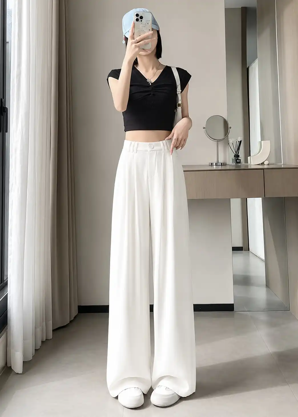 Product image of High-Rise Wide-Leg Formal Pant