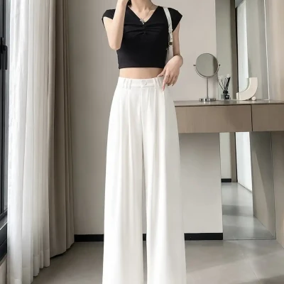 High-Rise Wide-Leg Formal Pant