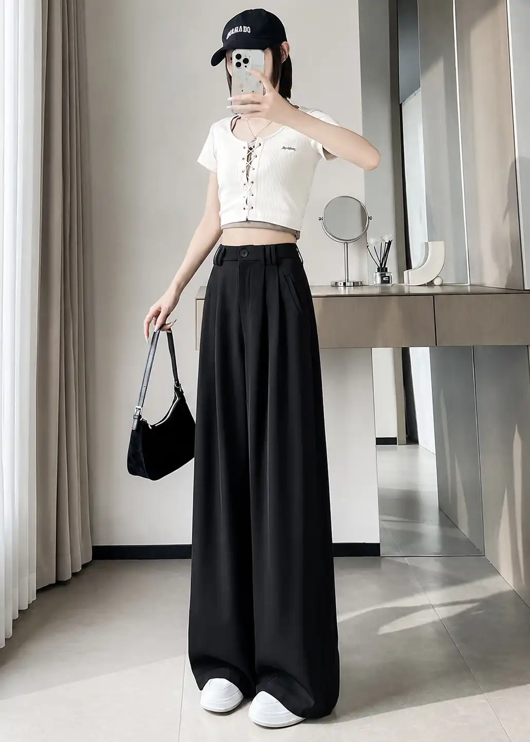 Product image of High-Rise Wide-Leg Formal Pant